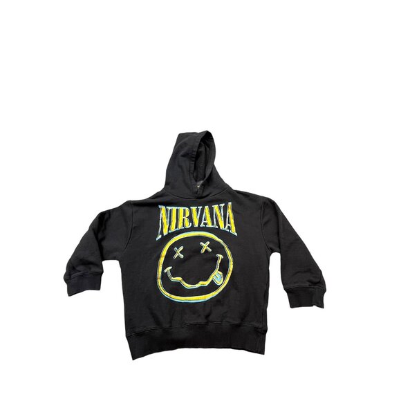 Nirvana Kids Black Size 7 2023 Sweatshirt Graphic Print - Picture 1 of 9